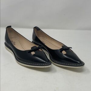 Marc Jacobs The Mouse Shoe Black Pointed Toe Flats with Bow Detail Size 8